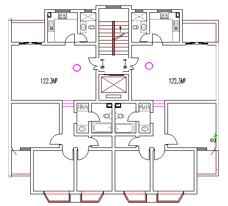 Sanitary installation of one family house plan dwg file - Cadbull