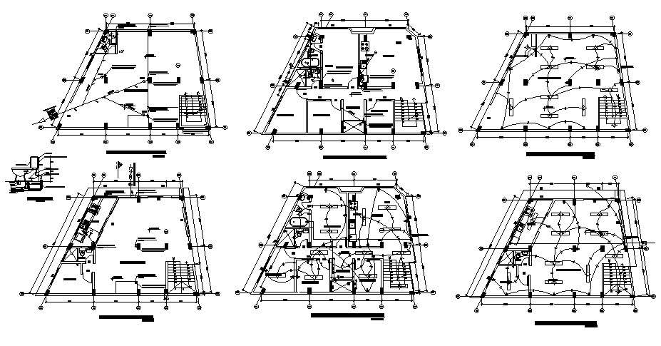 Sanitary Layout Plan Of Storey House With Detail Dimension In Dwg