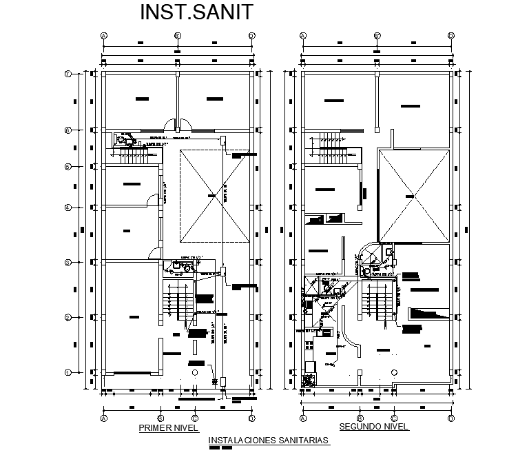 Sanitary plumbing plan detail dwg file - Cadbull