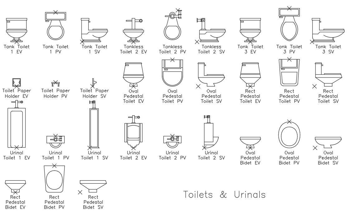 Sanitary ware details - Cadbull