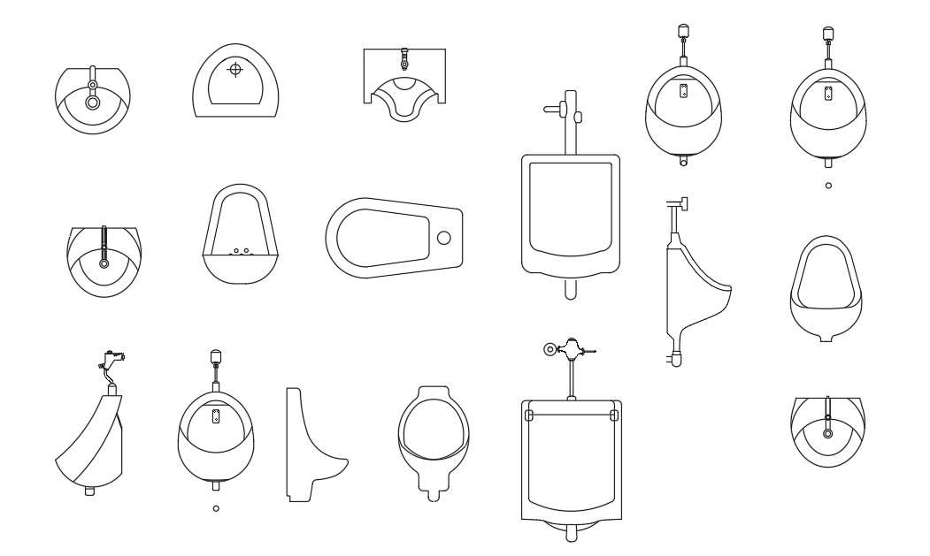 Urinal Elevation Cad Block - newsinfoupdaters