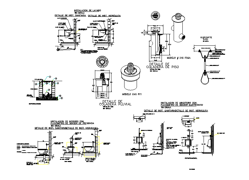 Sanitary detail is given in this Autocad drawing model. Download the ...