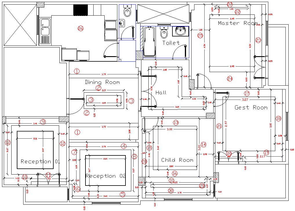 Sanitary Layout Of The 15x10m House Plan Drawing Is Given In This Cad File Cadbull