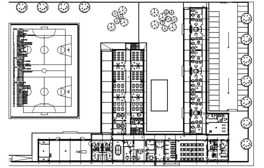 School Floor Layout Autocad Drawing Dwg File Cadbull Images And   School Plan With Furniture Details In Dwg File  Wed May 2019 12 06 06 