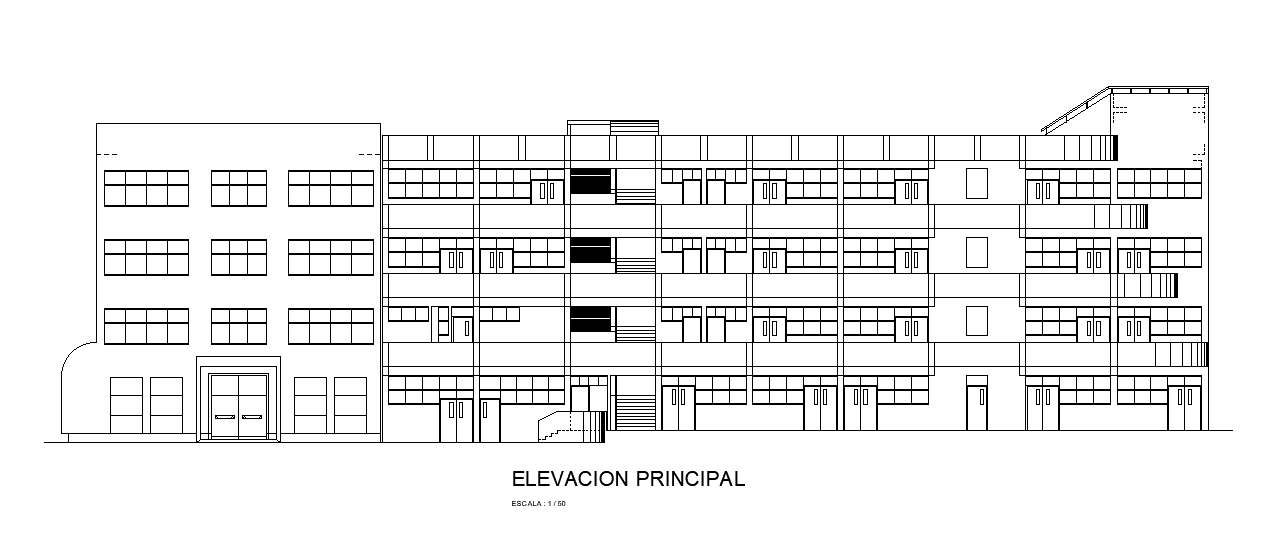 School Building Elevation Design