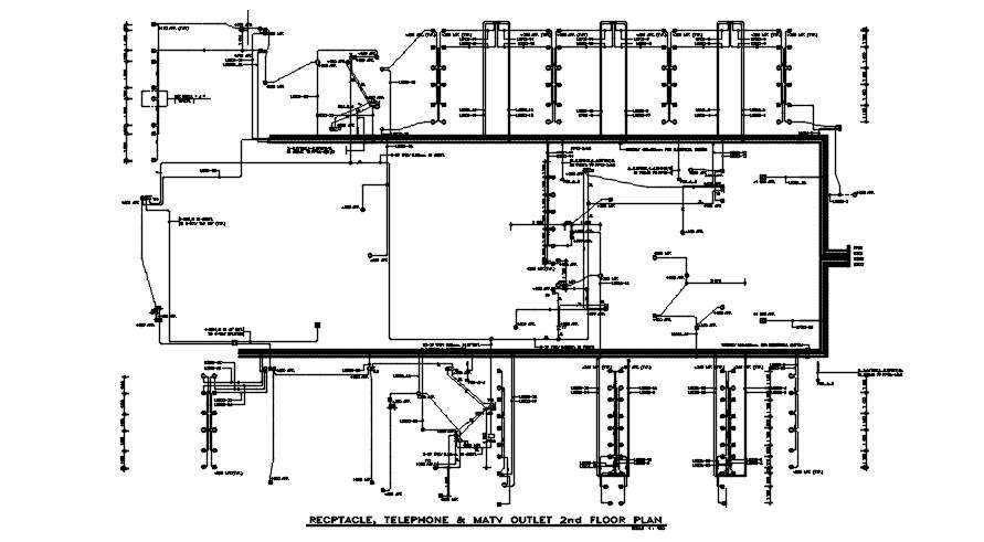 Second Floor Ma Tv Outlet Diagram Receptacle Telephone And Typical Section Details Are 9818