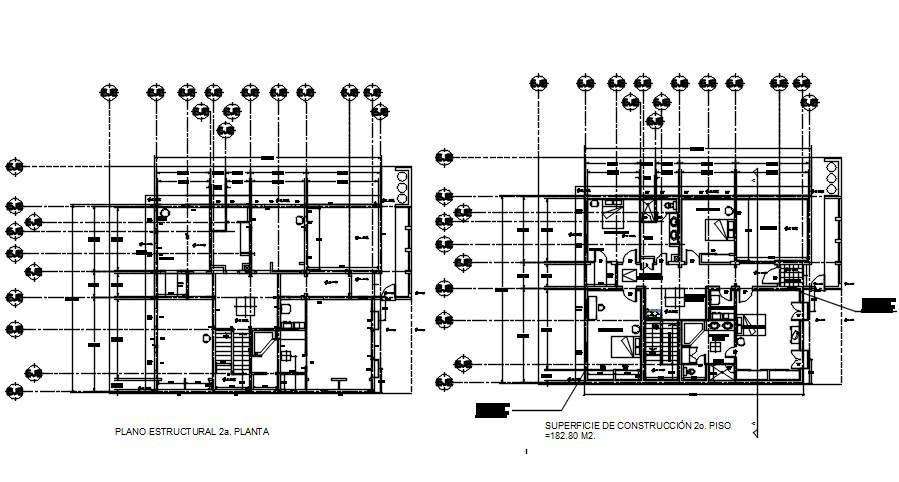 Second floor plan of the house is given in this Autocad drawing file ...