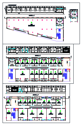 Section design drawing of hotel design drawing - Cadbull