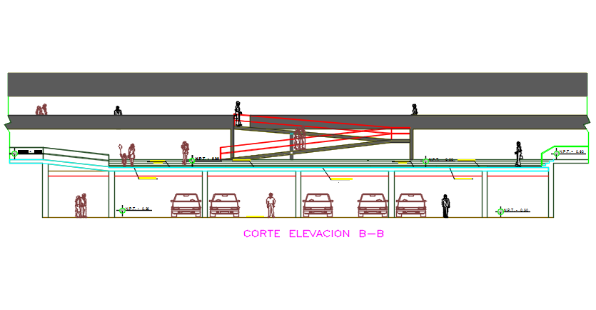 Section B-B’plan Detail Dwg File - Cadbull