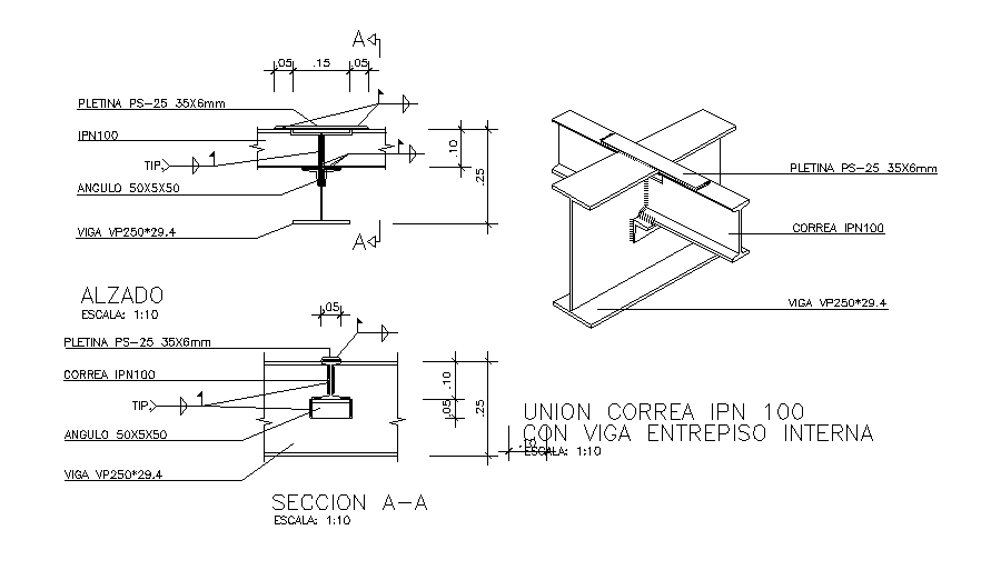 Section bolt and nut detail dwg file - Cadbull