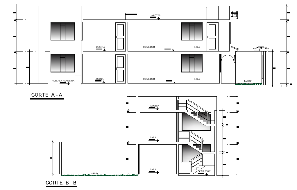 section-complete-housing-plan-detail-autocad-file-cadbull