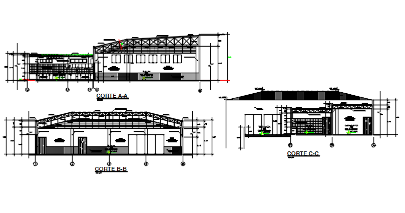 Section detail dwg file - Cadbull