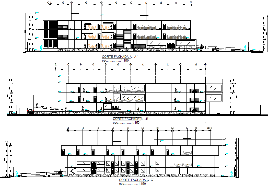 Section detail dwg file - Cadbull