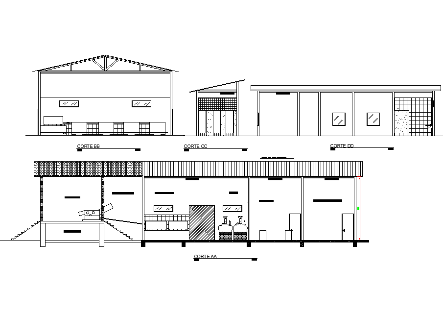 Section Factory Plan Detail Cadbull 3898