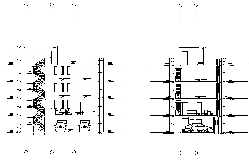 Section living place autocad file - Cadbull