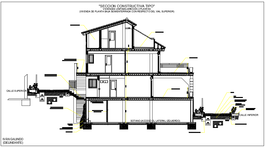 Section plan - Cadbull