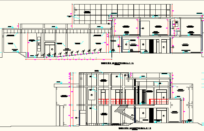 Section working plan detail dwg file - Cadbull