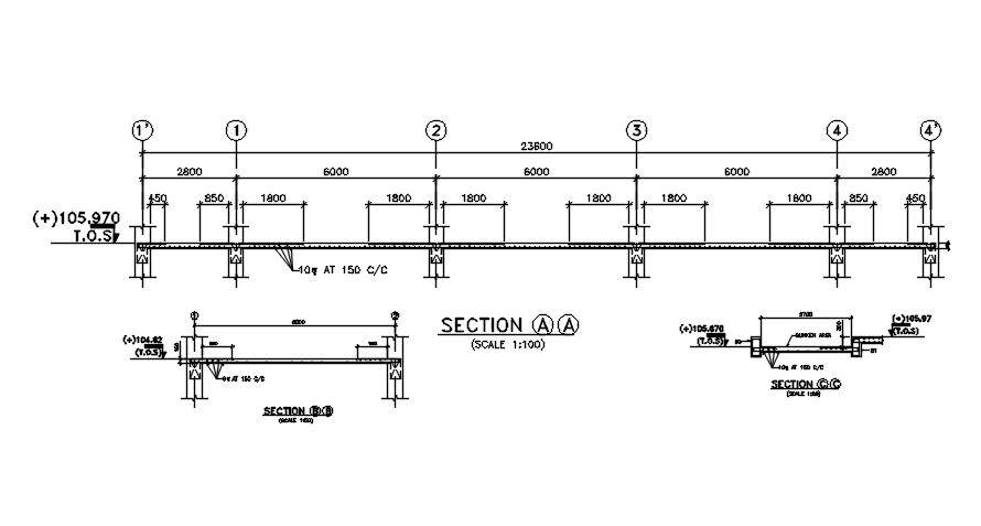 Section - Layout and details of floor beam(Control room) has given in ...