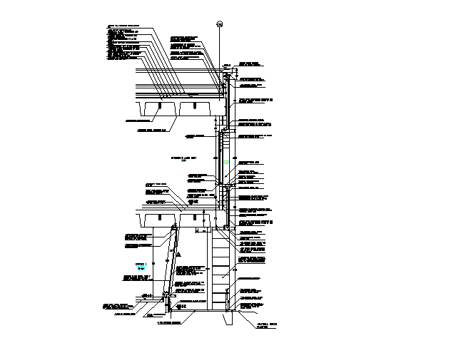 Sectional detail and construction plan - Cadbull