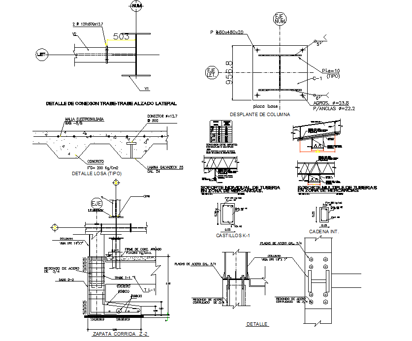 Sectional detail of a machinery dwg file - Cadbull