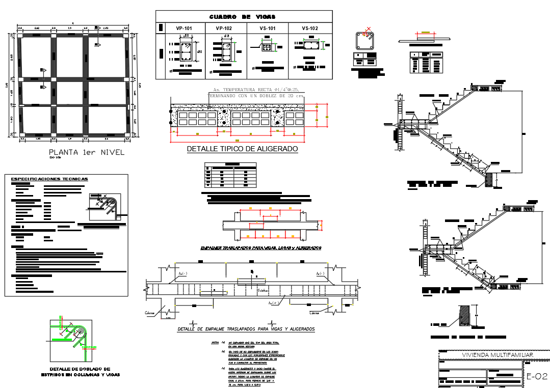 Sectional detailing layout - Cadbull