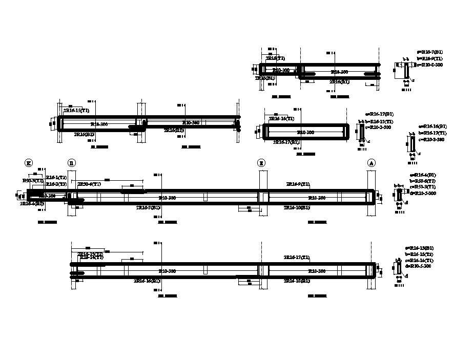 Section and beam plans on grid line details are available for 23x14m ...