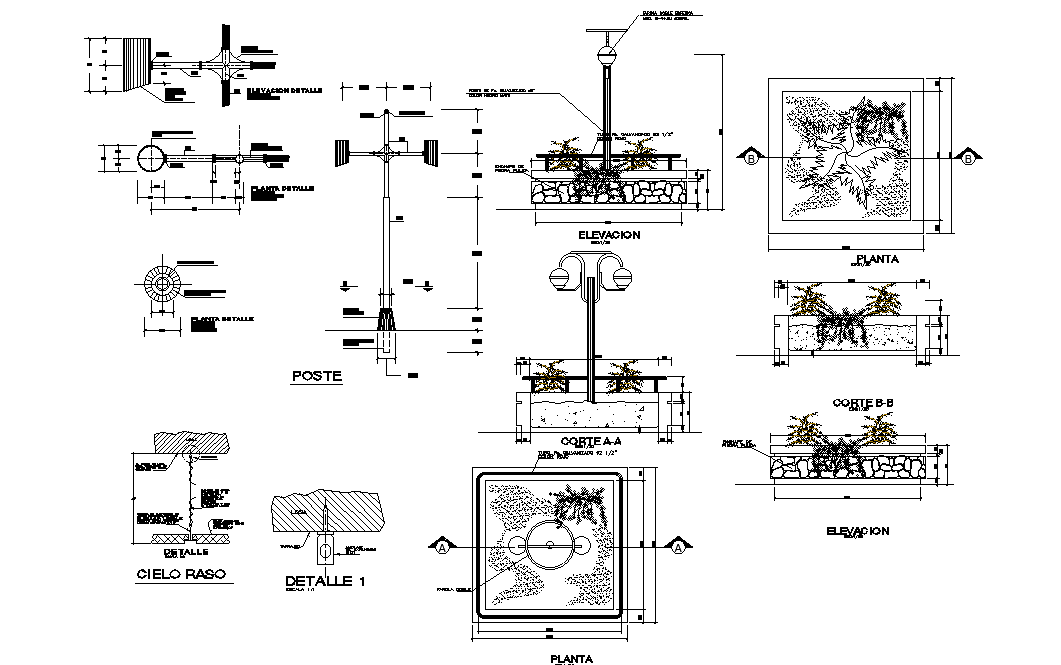 Section And Poste Details Are Given In This D Autocad DWG Drawing File Download The D Autocad