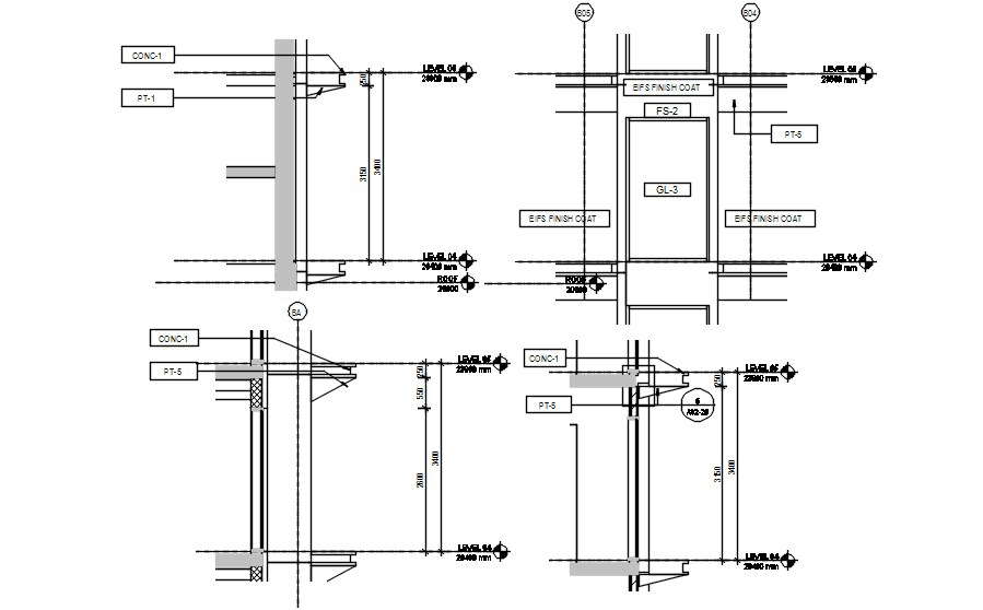 Section detail of entrance door is given in this drawing file. Download ...