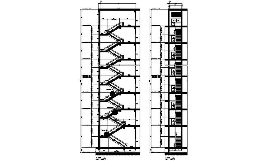 Section Detail Of Multistory Building Given In This Cad Drawing File Download This D Autocad