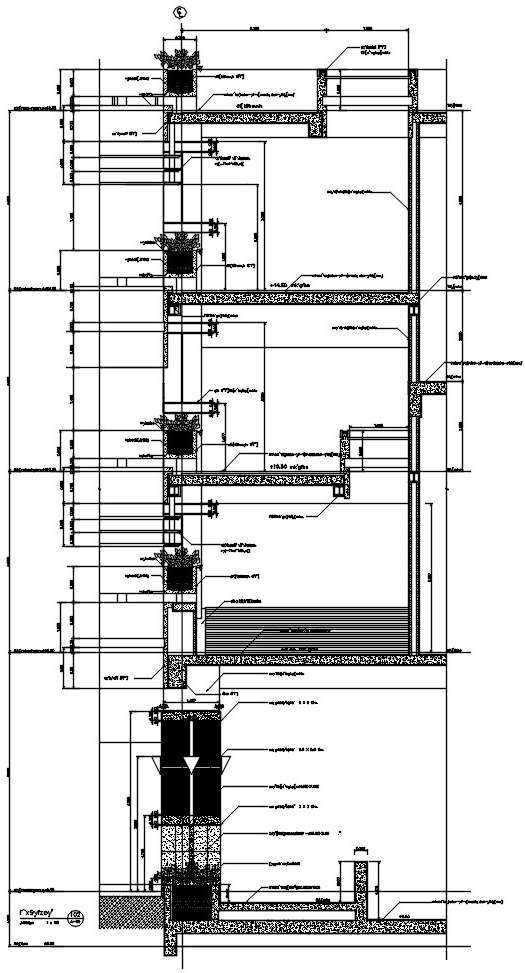 Section detail of residential building presented in this autocad ...