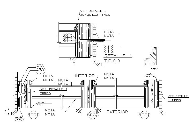 Section detail provided in this 2d AutoCAD drawing file. Download this ...