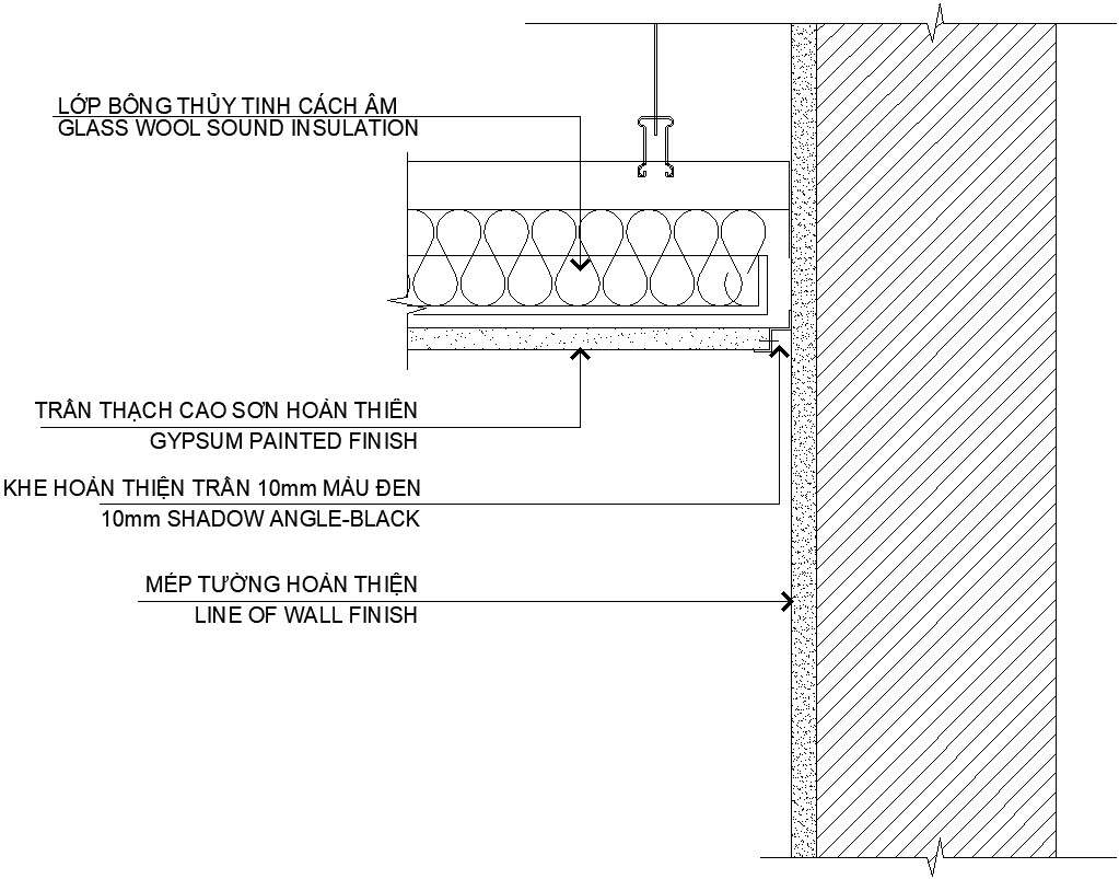 Section drawing of Ceiling in AutoCAD, dwg file. - Cadbull