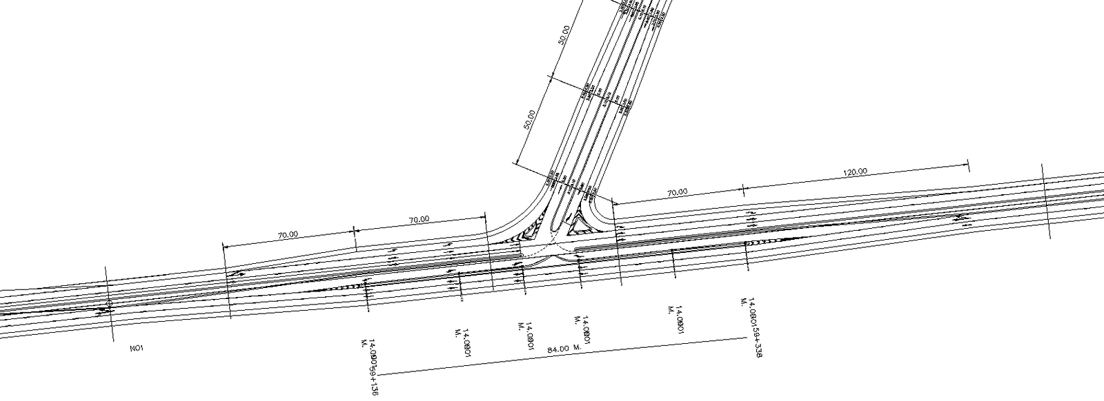 Section of drop inlet for barrier and median dwg autocad file cadbull