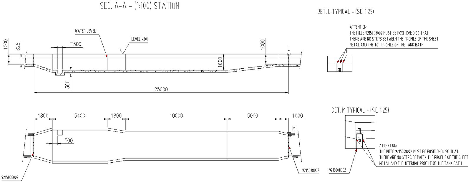 Section of Flume channel Detail DWG AutoCAD file - Cadbull