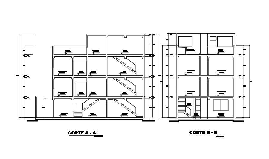 Sections Of House Building AutoCAD File - Cadbull