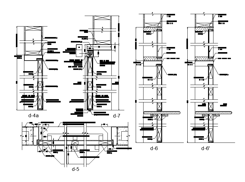 Section view of the doors is given in this Autocad drawing file ...