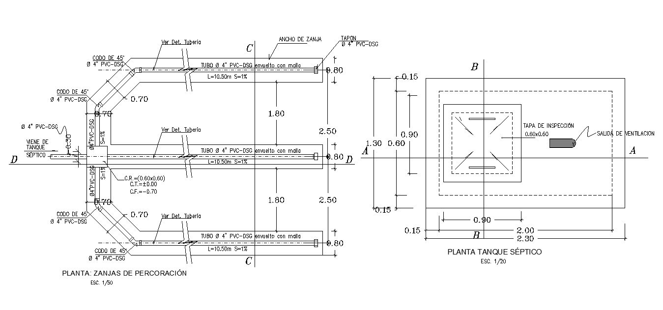 Septic Tank Plan AutoCAD Drawing Download DWG File - Cadbull