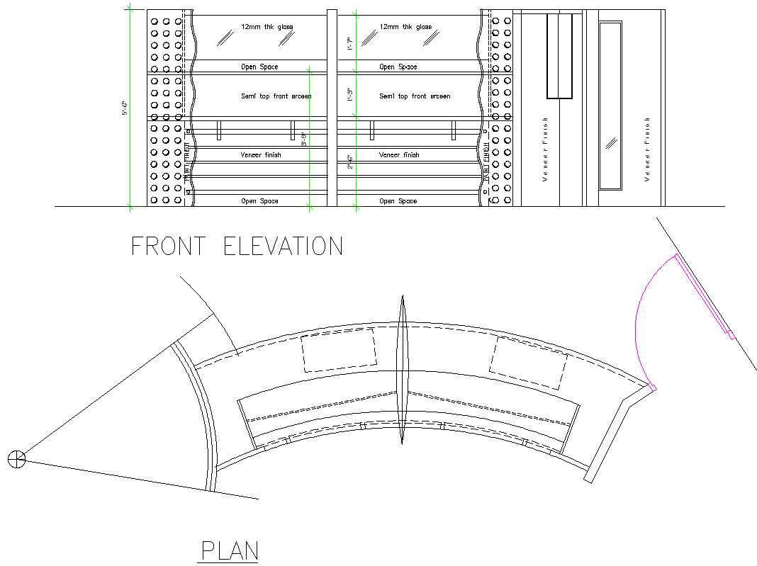 Shop Counter Plan Dwg File Cadbull