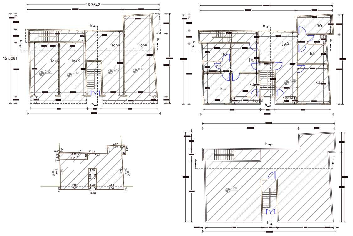Shop With 2  BHK  House  Plan  AutoCAD  File  Cadbull