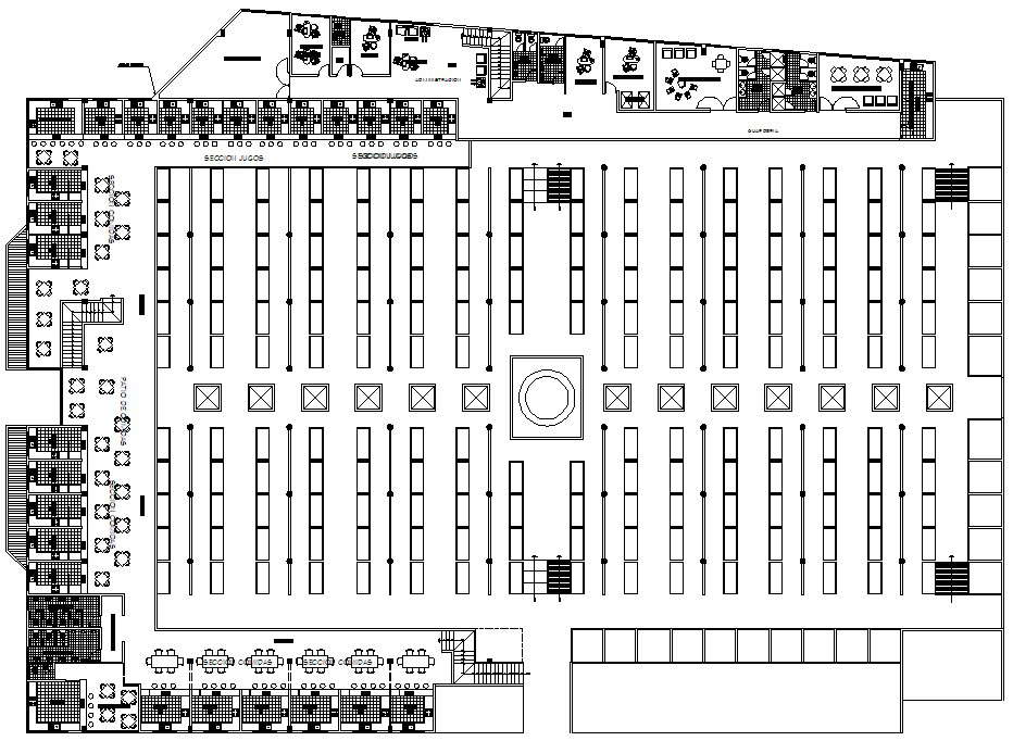 Shopping Mall Plan DWG File - Cadbull