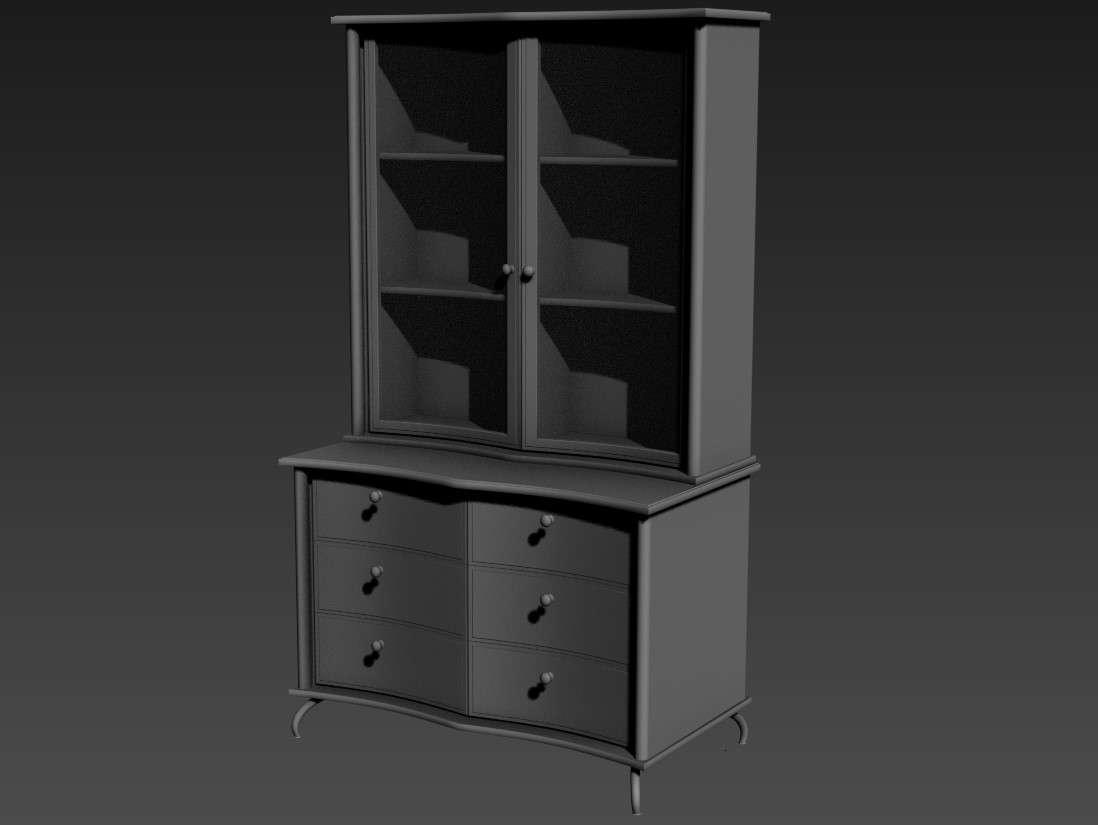 Showcase TV Cupboard Design Furniture 3d Model Max file - Cadbull