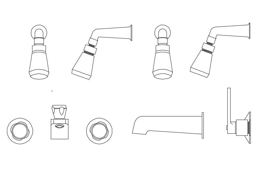 Shower Tap CAD Blocks Free Download Hardware Drawing - Cadbull