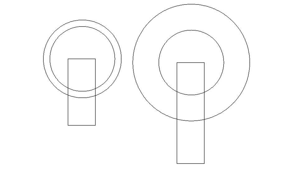 Shower head cad block plan in AutoCAD, dwg file. Cadbull