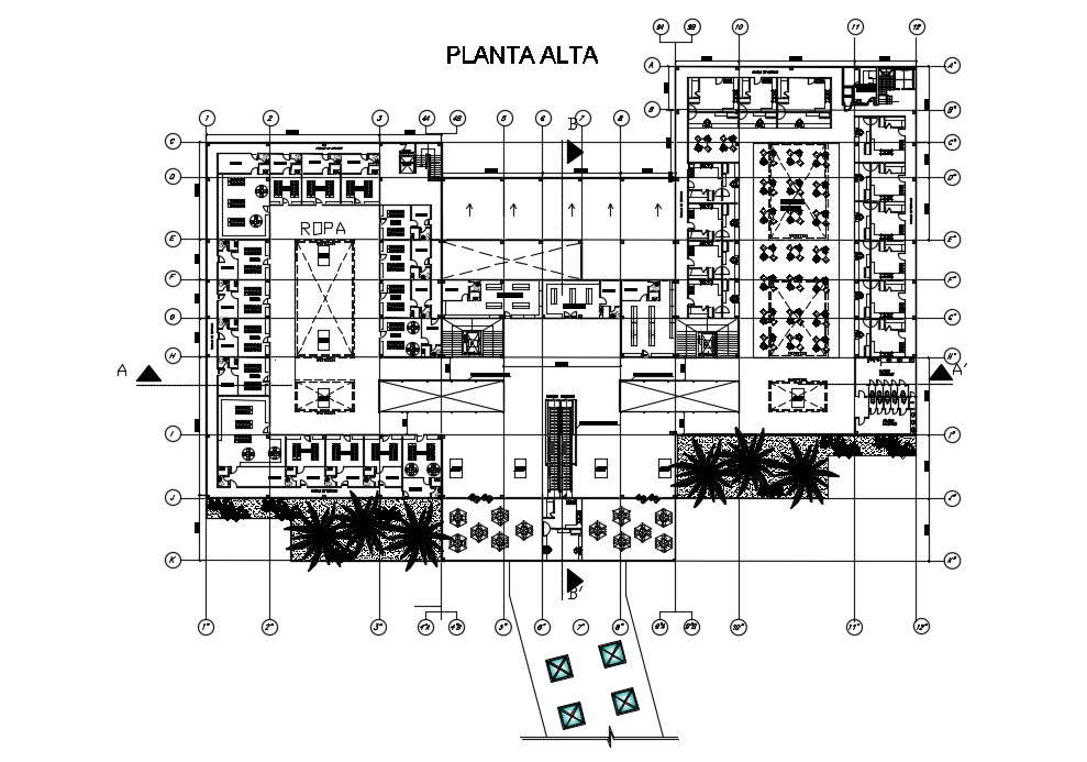 Showroom Floor Plan In AutoCAD File Cadbull