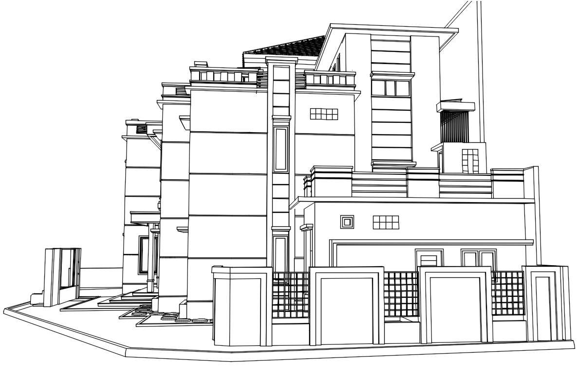 side-3d-view-of-bungalow-with-compound-wall-design-autocad-file-cadbull