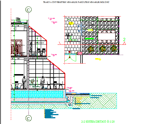 Garden Cafeteria And Parking Area Architecture Design Dwg File ...