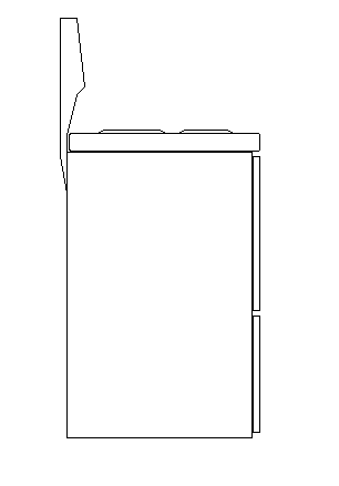 Side view of washing machine bock design dwg file - Cadbull