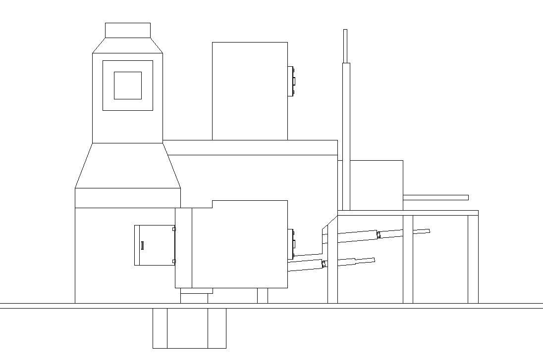 Side View Of Incinerator Machine Design In Detail Autocad 2d Drawing Cad File Dwg File Cadbull 1681