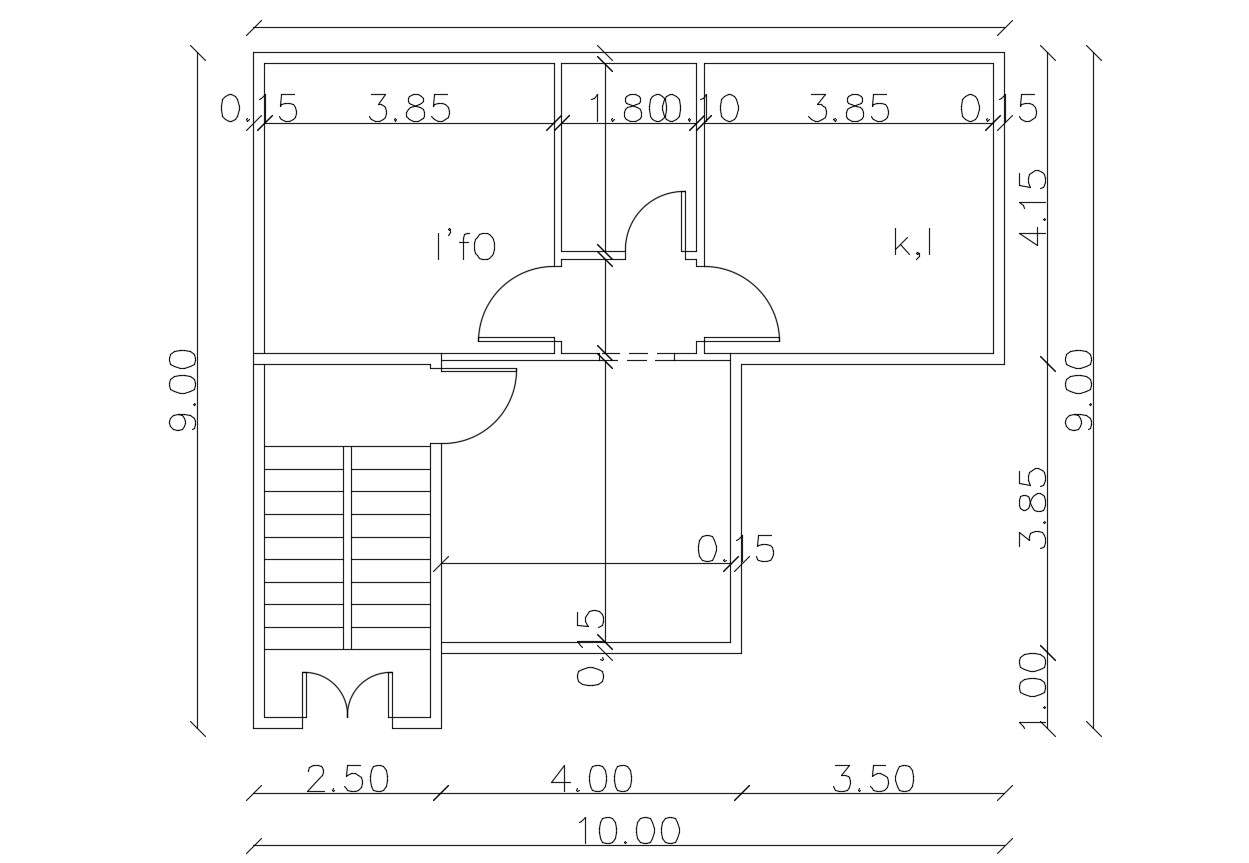 Simple Bungalow  Floor  Plan  AutoCAD  File Cadbull
