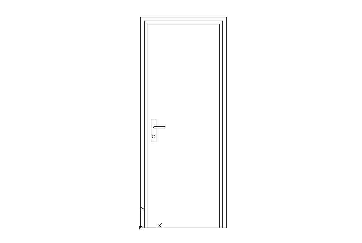 Single Door Elevation Design AutoCAD Blocks Free Download - Cadbull